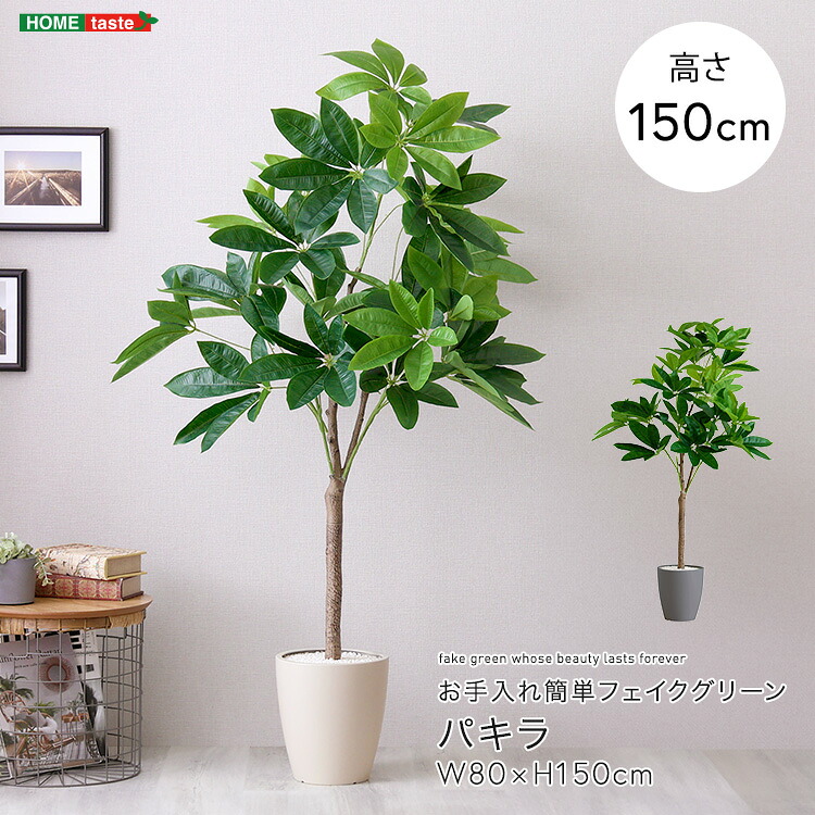 お手入れ簡単 フェイクグリーン パキラ Mサイズ (150cm) 人工観葉植物 観葉植物 フェイク グリーン 鉢付き 簡単お手入れ おしゃれ リビング|ナチュラルスタイルナナ