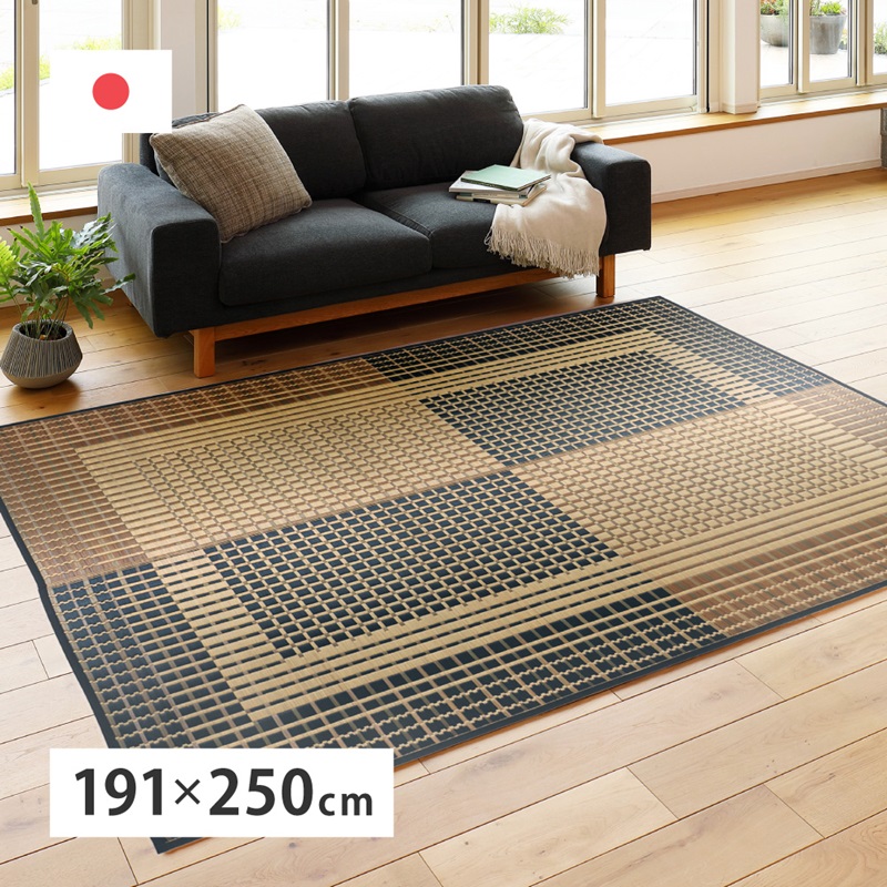 い草ラグ 裏張りなし 約191×250cm〔約3畳相当〕裏張りなし い草ラグカーペット い草ラグマット 井草ラグ ラグ ラグマット 上敷き 夏用 夏 畳の上に敷くもの 畳の上に敷く マット カーペット い草 いぐさ イグサ 井草 長方形 日本製 国産【右京】