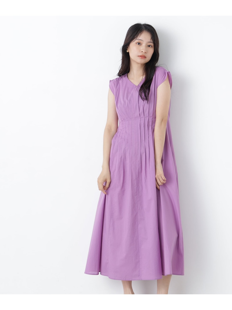 ＜N.＞シャーリングフレアワンピース NATURAL BEAUTY BASIC ナチュラルビューティベーシック ワンピース・ドレス その他のワンピース・ドレス パープル ブラック【先行予約】*【送料無料】[ Fashion]｜NATURAL BEAUTY BASIC
