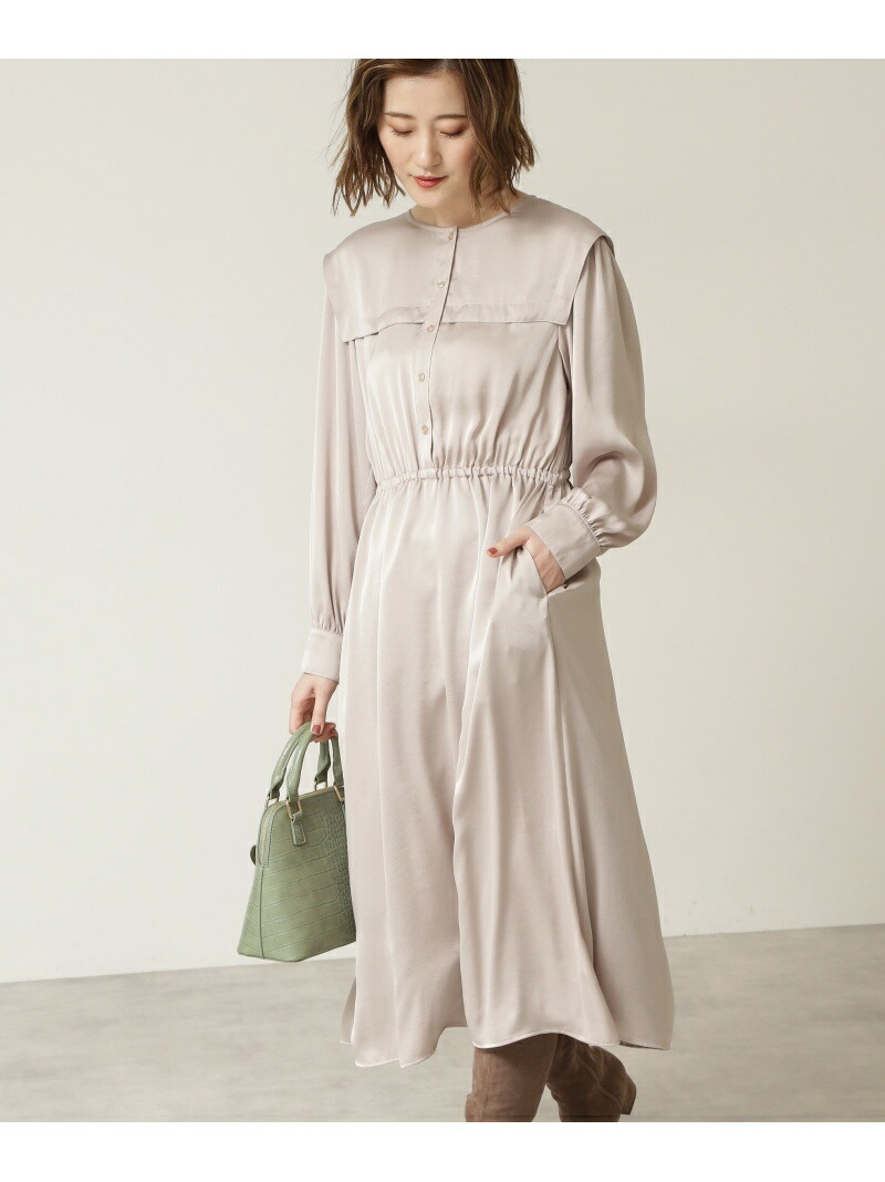 楽天市場 Sale 60 Off ヨーク切り替えサテンワンピース Natural Beauty Basic ナチュラルビューティベーシック ワンピース ワンピースその他 グレー ネイビー ピンク Rba E Rakuten Fashion Natural Beauty Basic