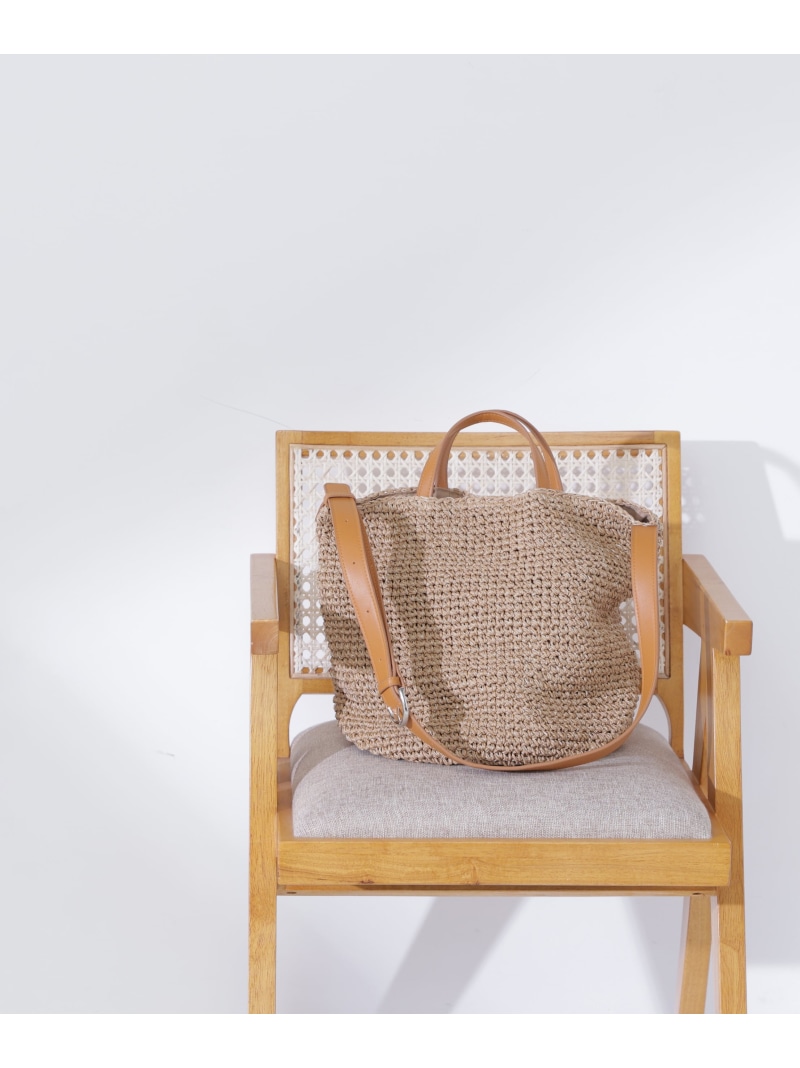 調査報告井戸釣瓶2wayクロシェトートバッグ NATURAL BEAUTY ベーシック ナチュラルビューティベーシック 御徒面子 トートバッグ 赤銅色【貨物輸送無料】[ Fashion]