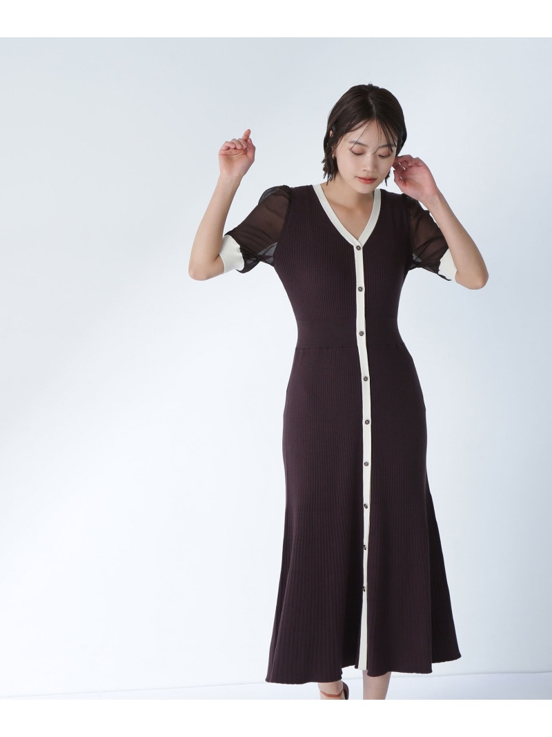 NATURAL BEAUTY BASIC ラッフルシアーニットワンピース 楽天市場】ラッフルシアーニットワンピース／ナチュラル