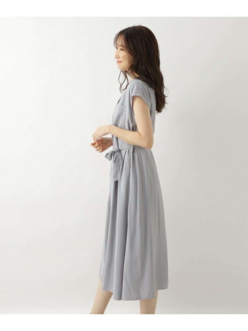 ダブルポケットシャツワンピース Natural Beauty Basic ナチュラルビューティベーシック ワンピース ワンピースその他 ブルー ベージュ ネイビー 送料無料 Rakuten Fashion Butlerchimneys Com