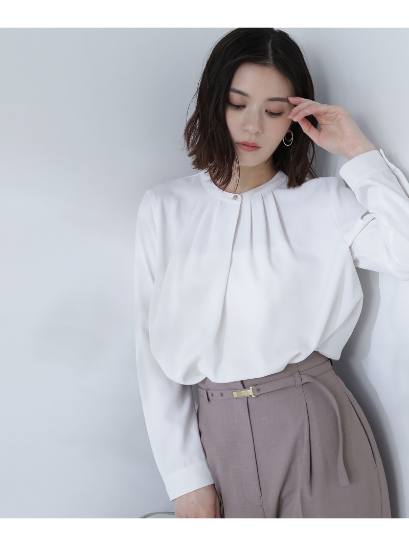 楽天市場】ボウタイ楊柳ブラウス NATURAL BEAUTY BASIC