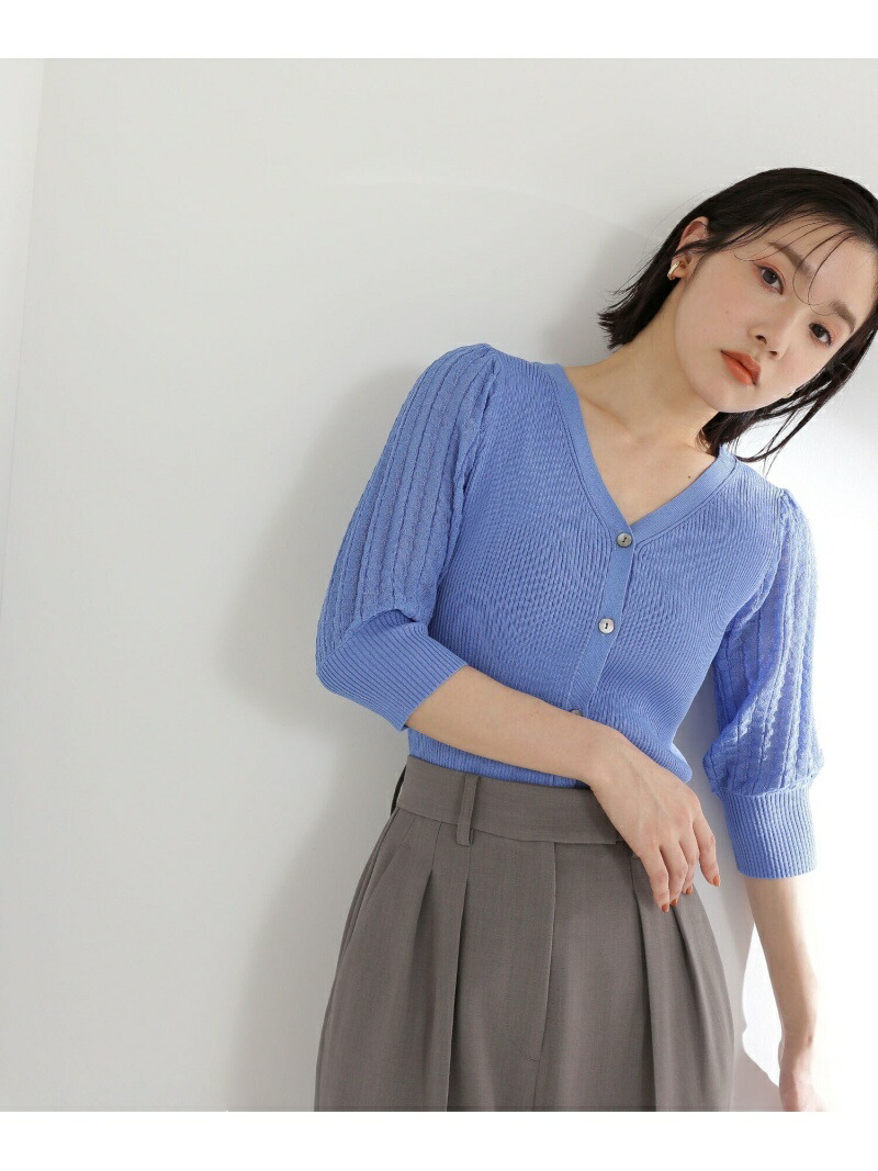 【楽天市場】【SALE／10%OFF】シアースリーブニットカーディガン NATURAL BEAUTY BASIC ナチ ...