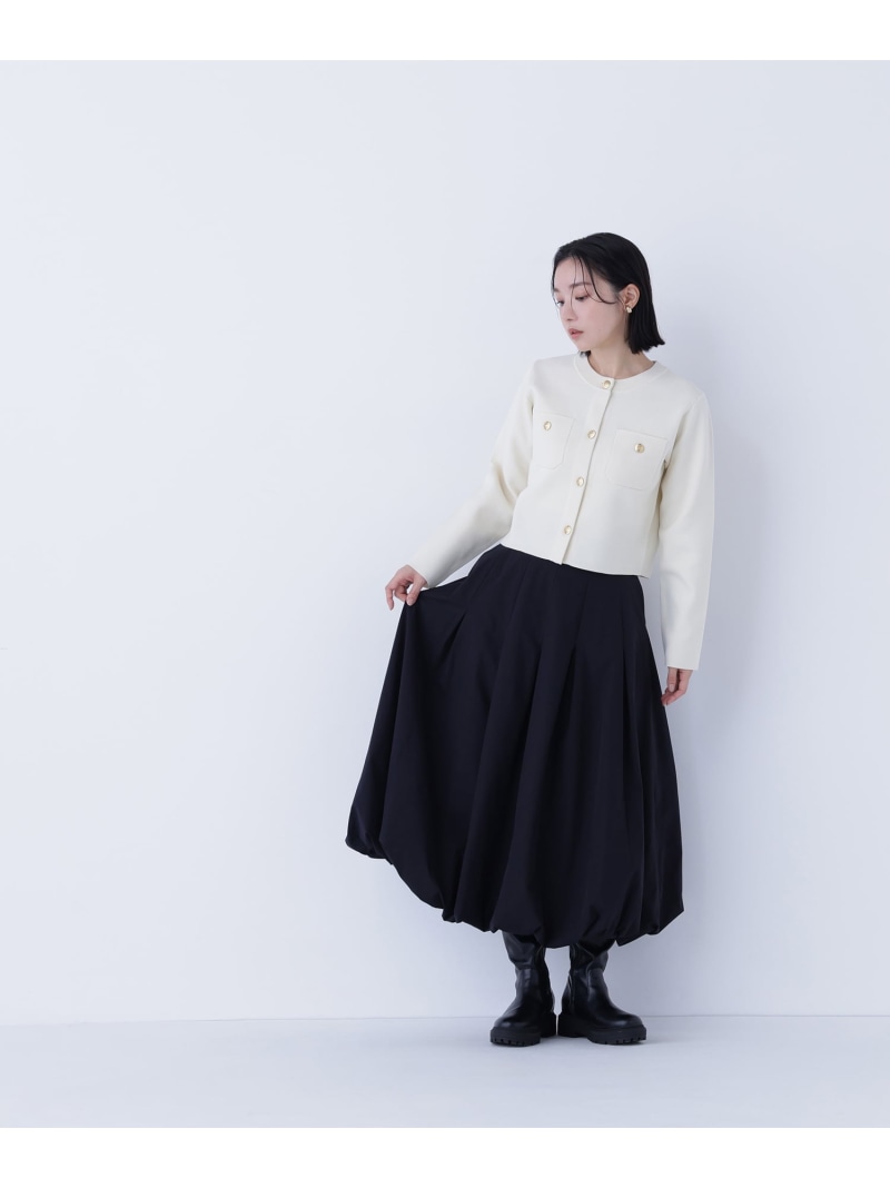 タックバルーンスカート NATURAL BEAUTY BASIC ナチュラルビューティベーシック スカート その他のスカート ブラック ホワイト ブルー【送料無料】[ Fashion]｜NATURAL BEAUTY BASIC