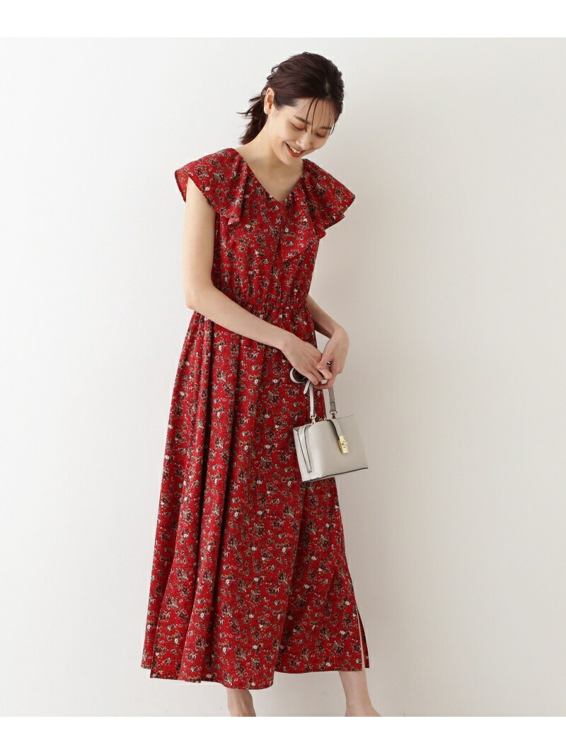 楽天市場 Sale 50 Off ラッフルワンピース Natural Beauty Basic ナチュラルビューティベーシック ワンピース ワンピースその他 レッド ネイビー Rba E 送料無料 Rakuten Fashion Natural Beauty Basic