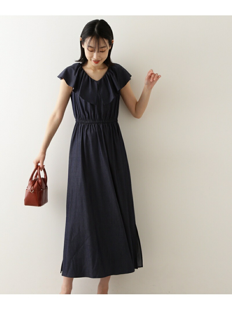 ラッフルワンピース Natural Beauty Basic ナチュラルビューティベーシック ワンピース ワンピースその他 ネイビー レッド 先行予約 送料無料 Rakuten Fashion Bouncesociety Com