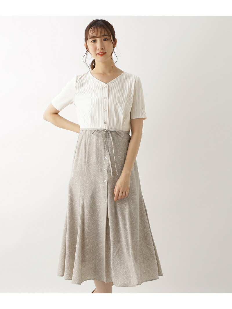 楽天市場 Sale 30 Off ドッキングドットプリントワンピース五分袖 Natural Beauty Basic ナチュラルビューティベーシック ワンピース ワンピースその他 Rba E 送料無料 Rakuten Fashion Natural Beauty Basic