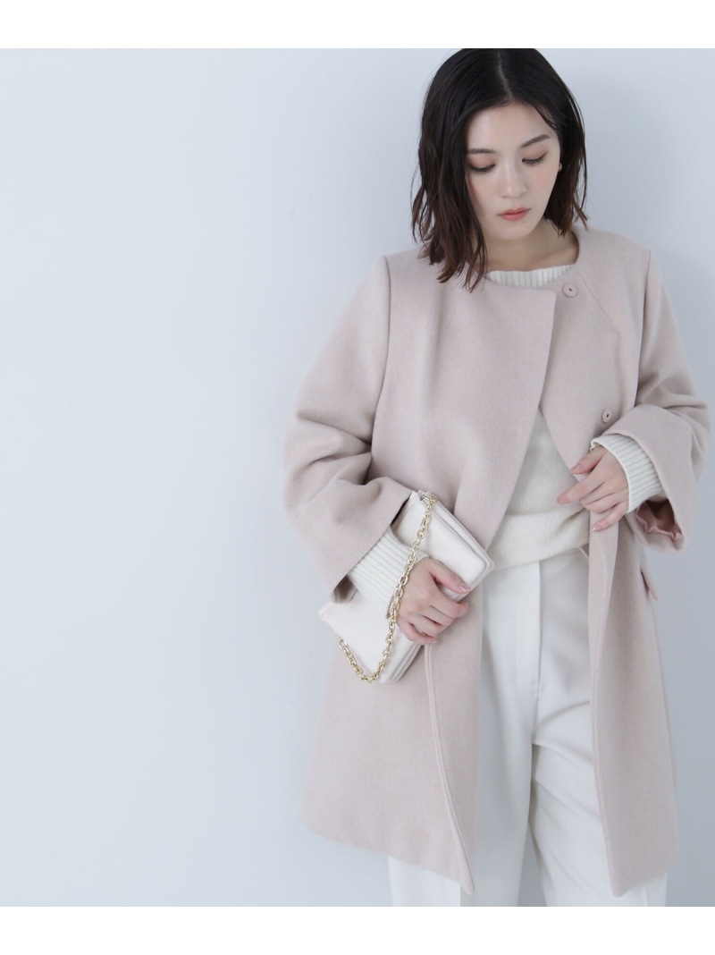 楽天市場】折り返しラペルノーカラーコート 24SS NATURAL BEAUTY