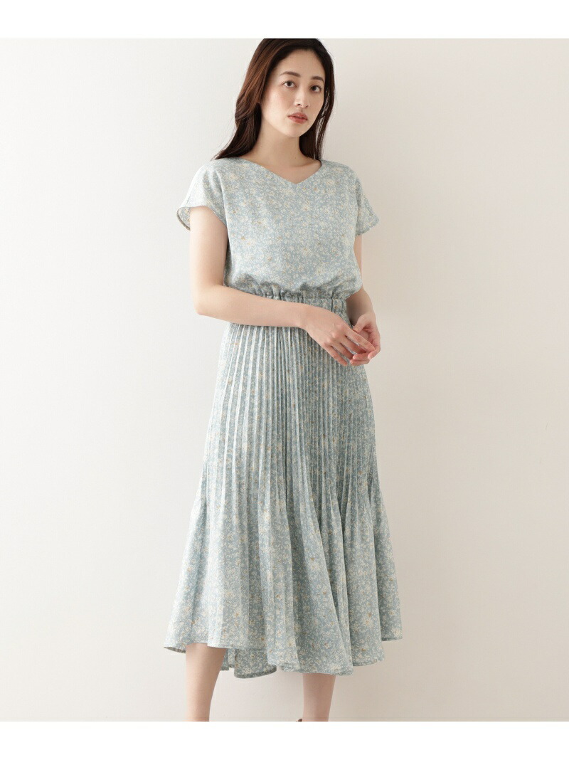 21a W新作 送料無料 ワンピース ナチュラルビューティベーシック Basic Beauty Natural フラワープリントワンピース ワンピース Fashion ブルー 先行予約 送料無料 Rakuten ワンピースその他 Kramersapartment Com