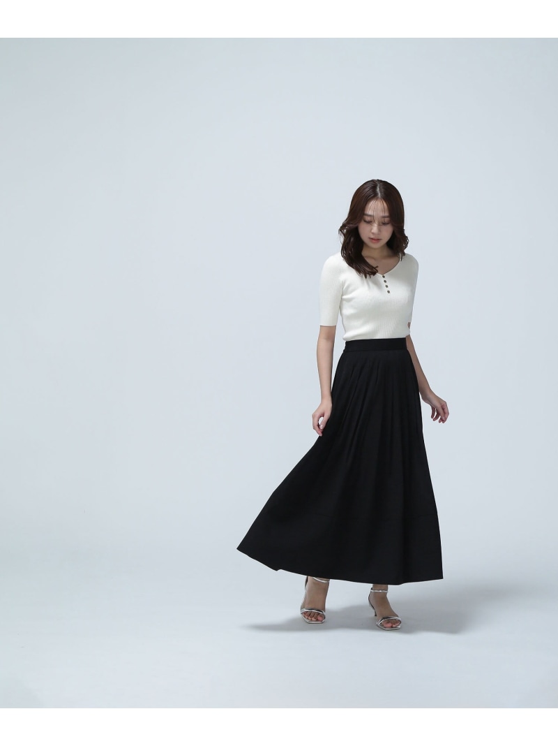 【SALE／30%OFF】タックプリーツフレアスカート NATURAL BEAUTY ベーシック ナチュラルビューティベーシック スコート 余分の物のスコート 白いこと 黒いこと【RBA_E】【貨物輸送無料】[ Fashion]