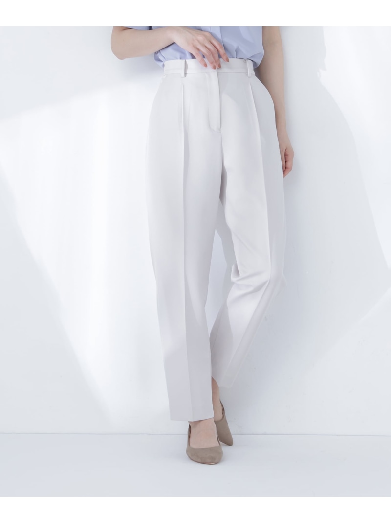 撥水テーパードパンツ NATURAL BEAUTY BASIC ナチュラルビューティベーシック パンツ その他のパンツ ブラック ホワイト【先行予約】*【送料無料】[ Fashion]
