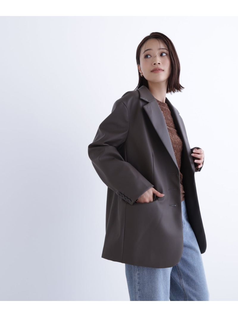 ナチュラルビューティー　レザージャケット 楽天市場】フェイクレザーブルゾン NATURAL BEAUTY BASIC