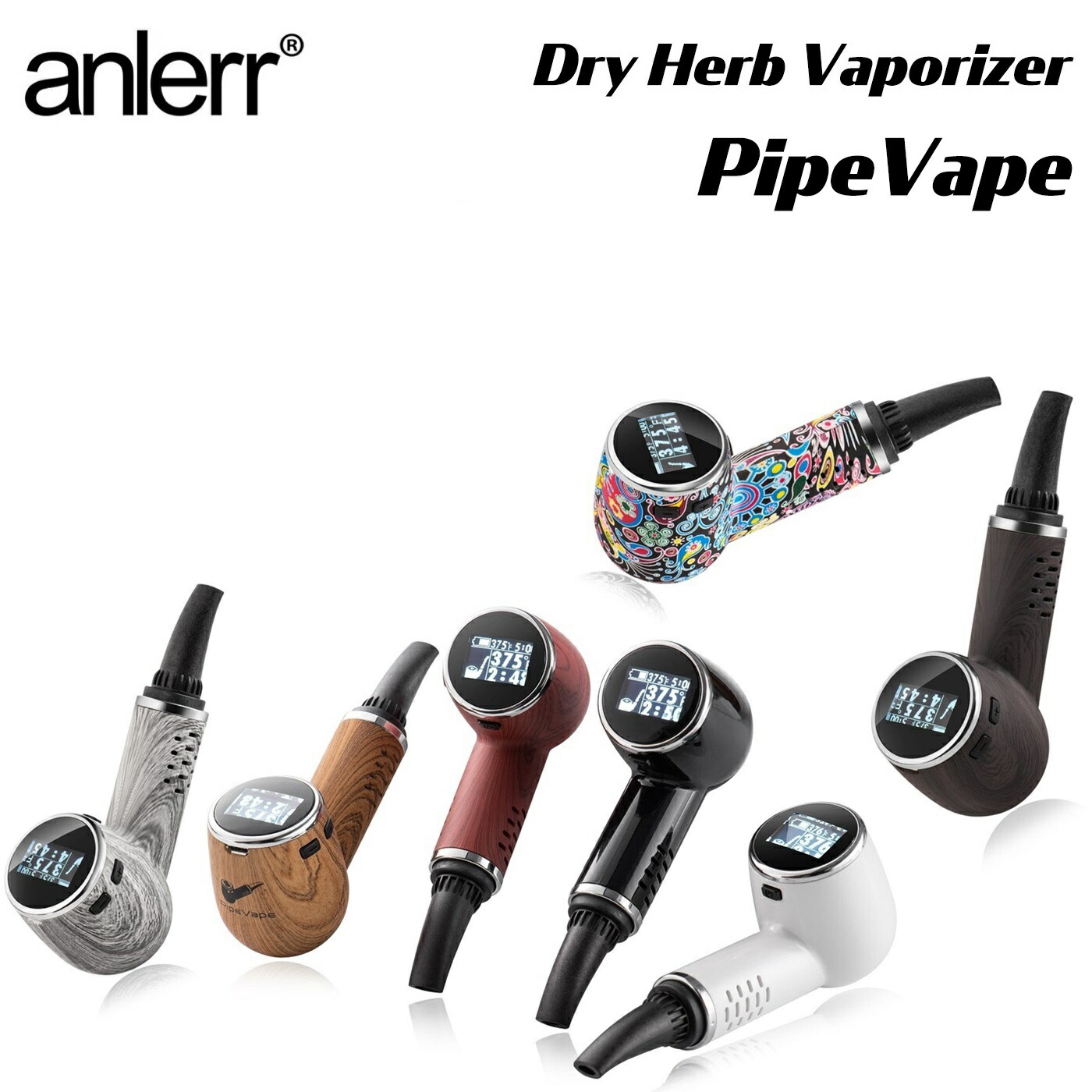 ヴェポライザー 加熱式タバコ 電子タバコ VAPE anlerr PipeVape パイプベイプ DryHerb ドライハーブヴェポライザー スターターキット ドライハーブ 葉たばこ 乾燥ハーブ シャグ 日本語説明書付き