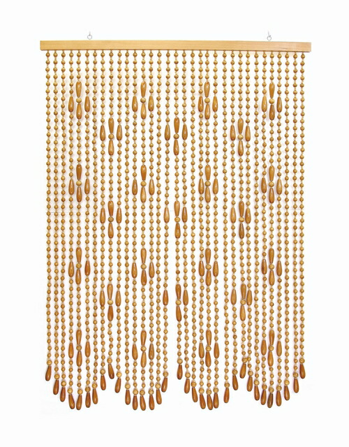 昭和レトロの一品 手作り国産 ー 木珠のれん 小花柄ロングタイプ Kdsm Kb 送料無料 Mpgbooks Com