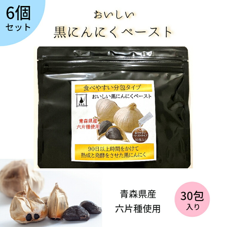 ＼YouTubeで紹介されました／【お得なセット】【送料無料】おいしい黒にんにくペースト150g（5g×30包）6個セット｜発酵 ペースト スティック 個包装 国産 青森 六片種 母の日 父の日 敬老の日 ギフト おいしい黒ニンニクペースト 黒専力