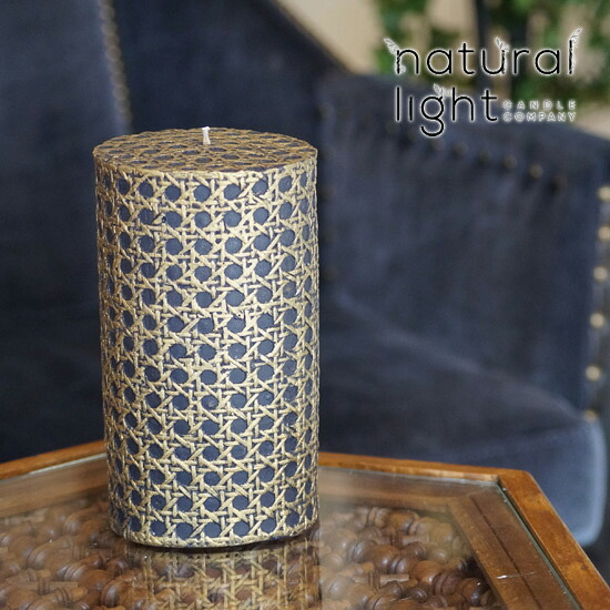 Natural Light Candle (ナチュラルライトキャンドル) ７インチ オープンウェーブ ピラー 【人気 ギフト プレゼント】アロマキャンドル 蜜蝋 天然香料 アジアン バリ オリエンタル インテリア