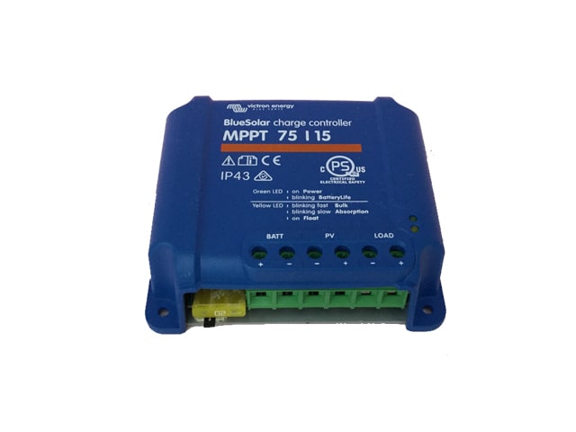 スマホ通信機能付き：MPPT型 充放電コントローラー 15A　12V / BS-MPPT 75/15［正規品／日本語の説明書付き／無料保証２年(電池を除く)］