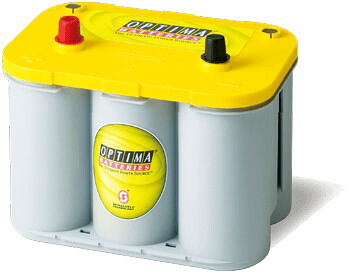 ディープサイクル バッテリー　OPTIMA オプティマ Yellow top イエロートップ 12V 55Ah20h率 CCA:765A / S-4.2L (8012-254) 端子：R太［正規品／セール中］
