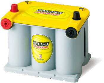ディープサイクル バッテリー　OPTIMA オプティマ Yellow top イエロートップ 12V 48Ah20h率 CCA:660A / U-3.7L (8042-222) 端子：Rサイド［正規品／セール中］｜ナチュラル スカイ オフグリッド 28,331円