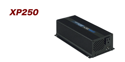 【受注生産】DC-＞ACインバータ 正弦波 EXELTECH　XP250J-12 (入力DC12V)［正規品／日本語の説明書付き／無料保証２年(電池を除く)］