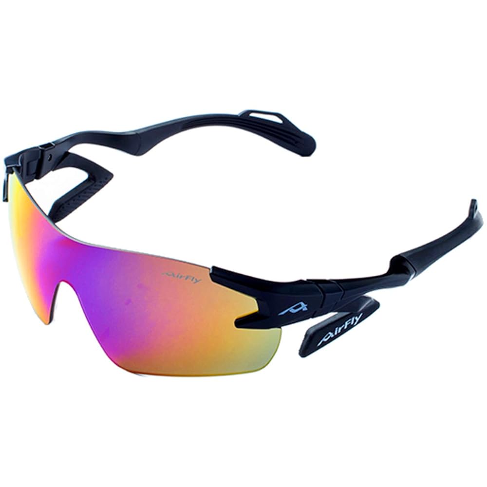 ノーズパッドレススポーツサングラス AirFly(エアフライ) AF-301 C-3 ブラック ミラーレンズ ユニセックス 男女兼用 11,606円