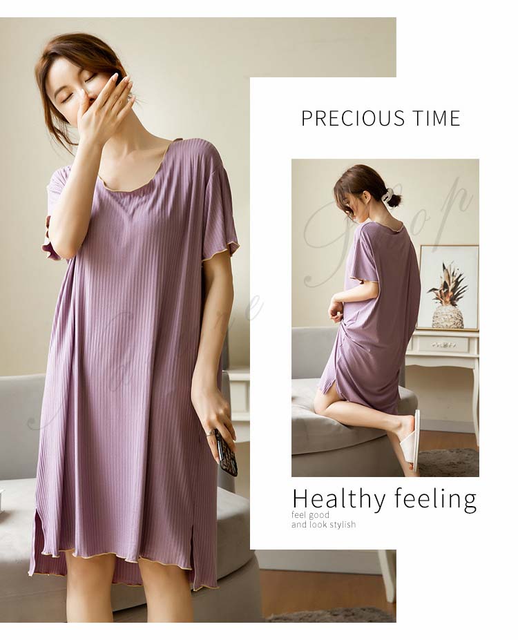 ナイトウエア レディース 綿 ルームウェア 夏用パジャマ ワンピパジャマ パジャマ ルームワンピース 半袖 夏