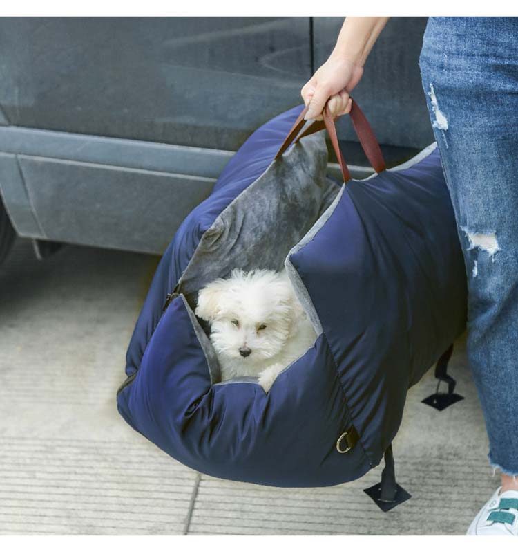 ペット用 ドライブベッド 車用ペットマット お出かけ 小型犬 バッグ 旅行 飛び出し防止 取っ手付き 猫用 ペット座席シート 安全ベルト付き 犬 送料無料 ドライブシート ドライブボックス