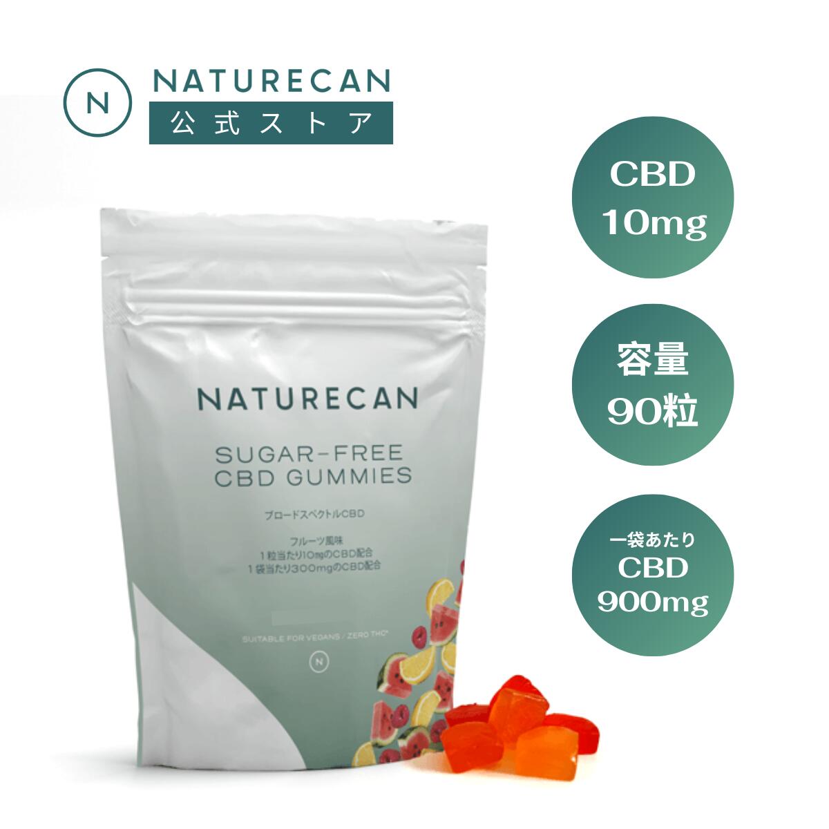 楽天市場】CBD グミ シュガーフリー 10mg 90粒 Naturecan ネイチャー