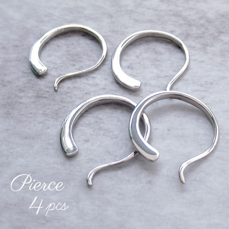 注目ブランド 楽天市場 カップル お揃い ピアス ペア 男女 カップル フックピアス フープピアス プレゼント おすすめ ギフト おそろい シルバー 4個 セット レディース メンズ 金属アレルギー対応 サージカルステンレス シンプル 誕生日 記念日 ギフト 母の日