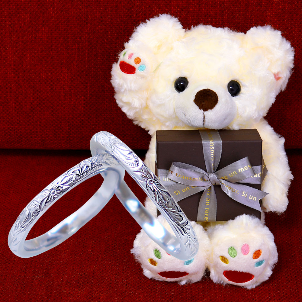 刻印可能 ぬいぐるみ 2個セット サージカルステンレス アレルギー対応 夫婦 刻印無料 カップル ベア リング ハワイアンジュエリー くま ペアリング ぬいぐるみ付 ぬいぐるみ ギフト ペア リング 指輪 アクセサリー 恋人 夫婦 お揃い 彼氏 彼女 新年 ギフト Naturegems
