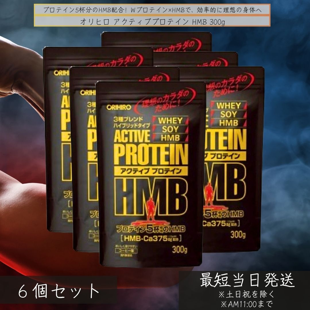 オリヒロ 積極的たんぱく質 HMB 300g ×6個仕掛ける │ ホエイ＆ソイ ダブルたんぱく質 HMB練り合わせる 珈琲味 加えること ヴィタミンB群練り合わせる 形づくる 国内生み出すこと 【差し上げ物相応う】 【ソーシャルギフト相応う】 差し上げ物
