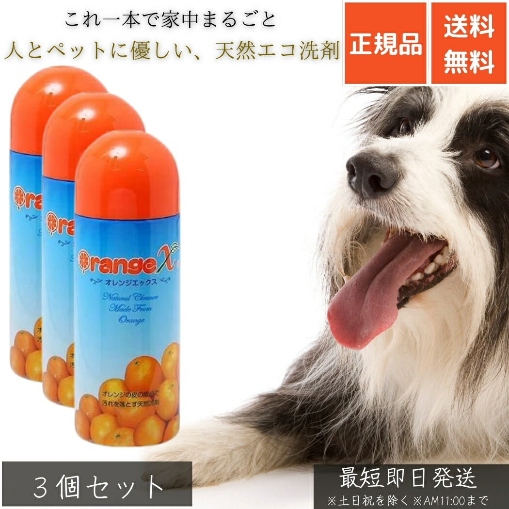 オレンジX 250ml ×3個セット │ 天然オレンジオイル洗剤 エコ洗剤 多用途クリーナー ペット用品掃除 食器洗い 洗濯 消臭 除菌 泡立たない 経済的 安心安全 子供 ベビー 介護用