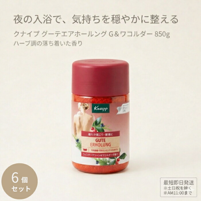 クナイプ グーテエアホールング G＆ワコルダー 850g ×6個セット │ 天然岩塩 入浴料 ハーブの香り 10,035円