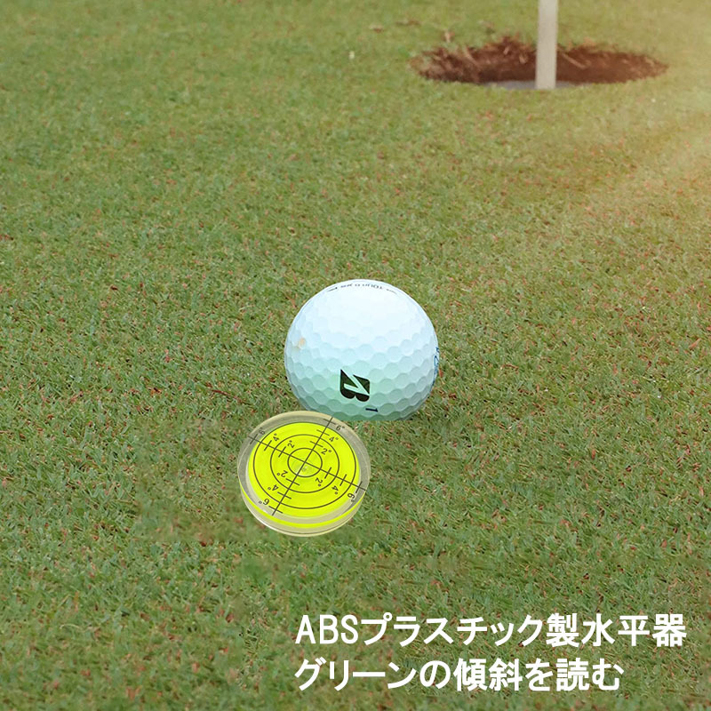 青  2個 ゴルフマーカー 水平器 水平器マーカー ゴルフ 目盛り付き アクセ
