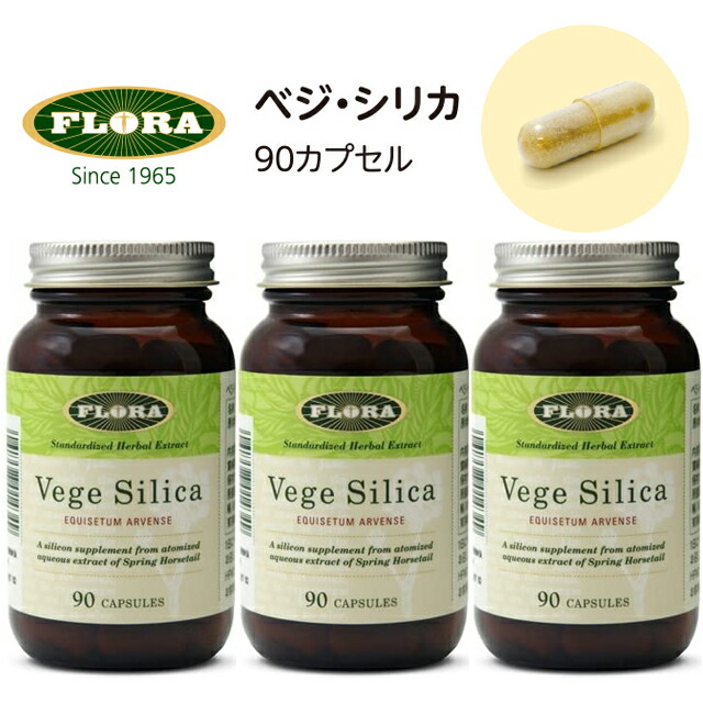 ベジシリカ 90宇宙カプセル 3本書き割り ベジ・シリカ FLORA Vege Silica フローラハウス 杉菜抽き出し 草木性砿物 加えること florahealth