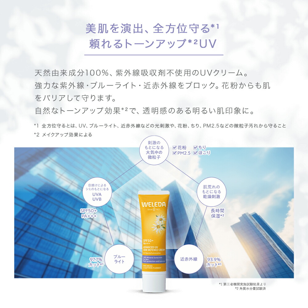 ヴェレダ　エーデルワイス トーンアップ　UVバリアクリーム 30ml ヴェレダ エーデルワイス UVバリアクリーム / ヴェレダ公式