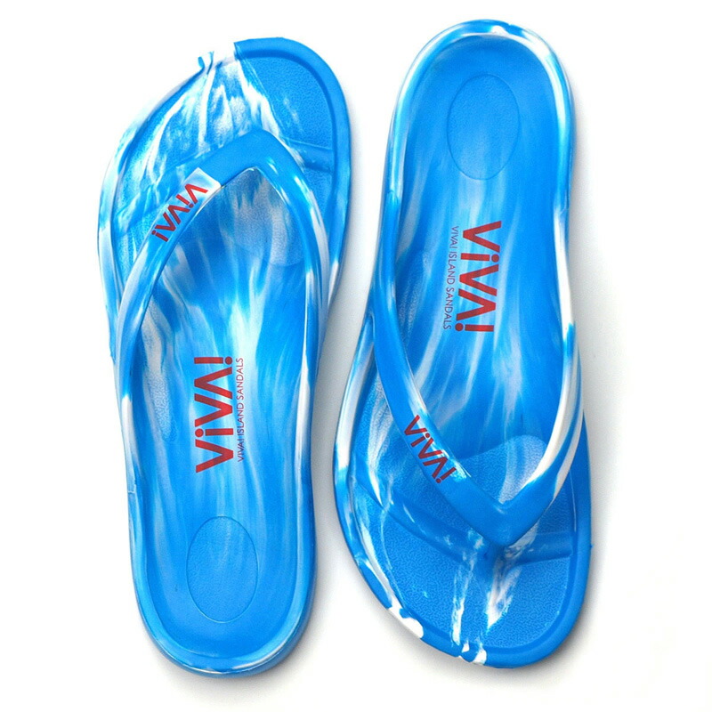 ビバアイランド VIVA ISLAND FLIP FLOP 37 White Blue V-810108 最大57％オフ！