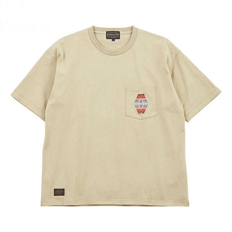 Pendleton ペンドルトン 21春夏 ショートスリーブ エンブロイダリー ポケット Tシャツ ユニセックス L ベージュキャニオンランド アウトドアシャツ メンズ 男性用 ヘビロテ必須のアイテムです Hitsk9 Net