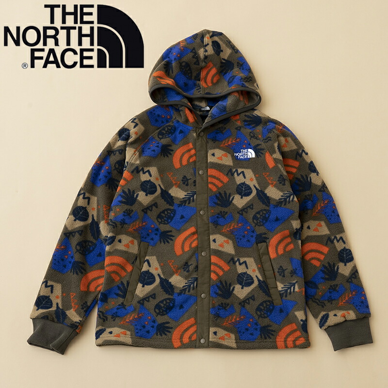 THE NORTH FACE ザ ノース フェイス CAMP-BELL FLEECE HOODIE キャンベル フリース フーディ キッズ 150  フォレストパ-クオリーブ FO NAJ72121 正規代理店