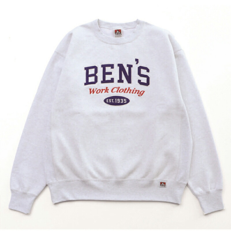 Ben Davis ベンデイビス 21秋冬 Ben S Letterd Crew L Ash Bullpadel Cl