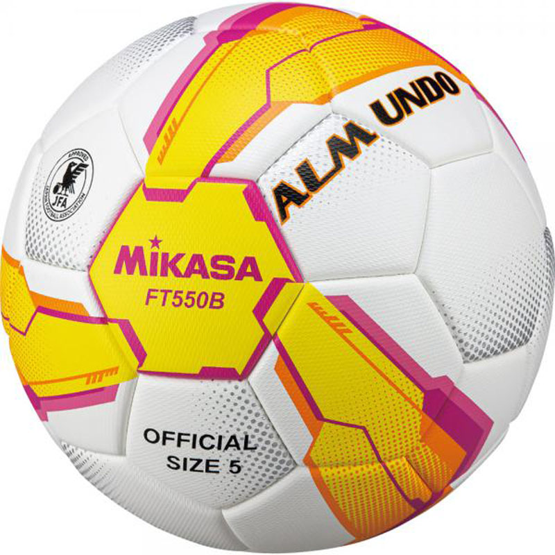 2399円 贅沢品 ミカサ Mikasa サッカー5号貼り 大学試合球 5号貼り 黄 ピンク Ft550bypju