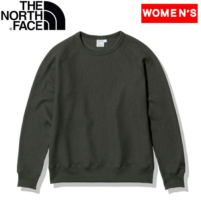 THE NORTH FACE ザ ノース フェイス W L S WARM WAFFLE CREW ウォーム ワッフル クルー ウィメンズ  アスファルトグレー AG NTW62032 マーケティング