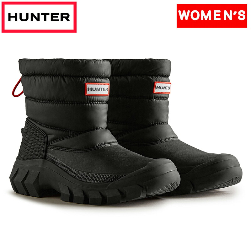 【美品】HUNTER ハンター スノーキルティングブーツ ナイロン 23cm HUNTER - HUNTERナイロンキルティングブーツ ハンターブーツ
