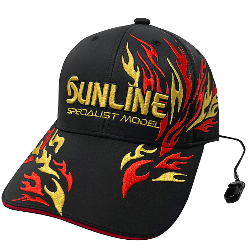 サンライン(SUNLINE) ファイヤーキャップ フリー ブラック×レッド CP-3404