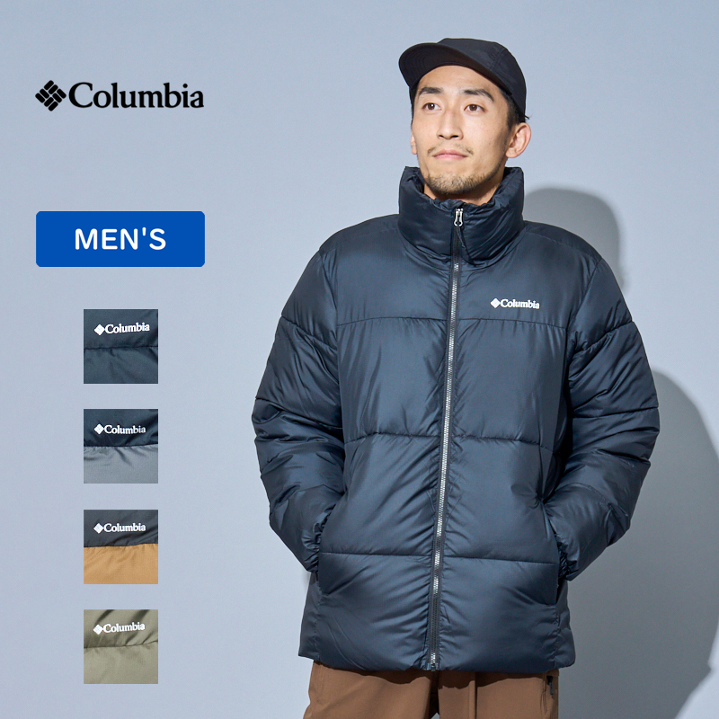 コロンビア Columbia Puffect II puffer coat in blue メンズ-