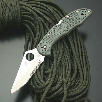 Spyderco(スパイダルコ) デリカ4 フォリッジグリーン (半波刃) C11PSFG