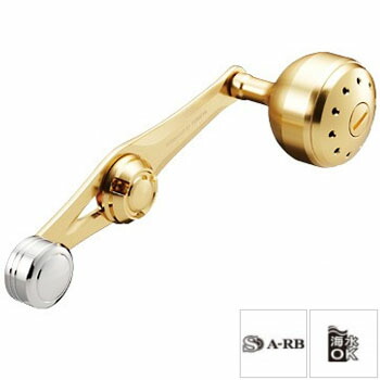 シマノ(SHIMANO) 夢屋 パワーバランスハンドル 65粍 軽銀 ゴールド 034328