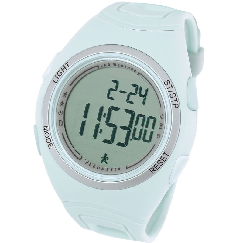 LAD WEATHER(ラドウェザー) PEDOMETER MASTER II(ペドメーターマスター) ブルーグラス×原則として液晶 lad011bgsv 男女兼用腕時計-腕時計